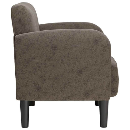 Fauteuil met armleuningen 54 cm kunstleer donkergrijs