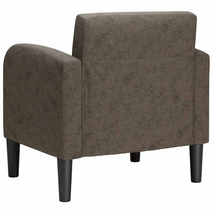 Fauteuil met armleuningen 54 cm kunstleer donkergrijs