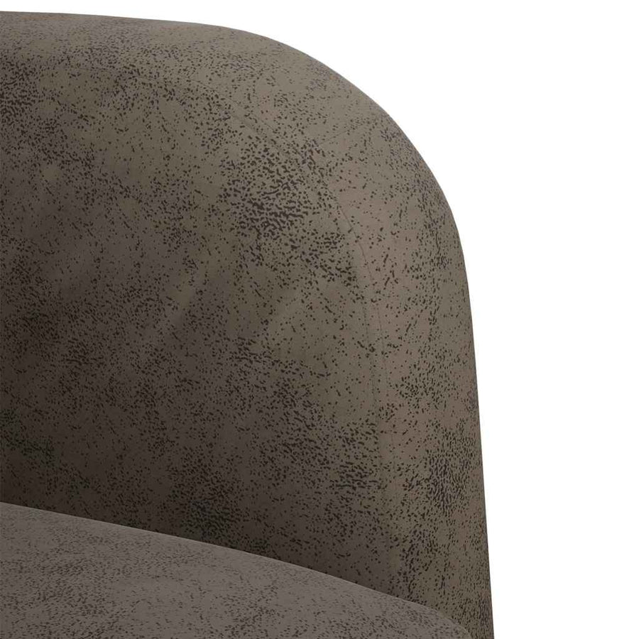 Fauteuil met armleuningen 54 cm kunstleer donkergrijs