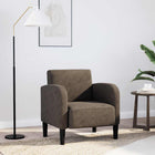 Fauteuil 54 cm kunstleer donkergrijs