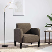 Fauteuil 54 cm kunstleer donkergrijs