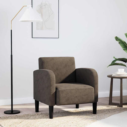 Fauteuil met armleuningen 54 cm kunstleer donkergrijs