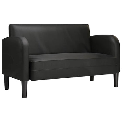 Loveseat bank 110 cm kunstleer zwart
