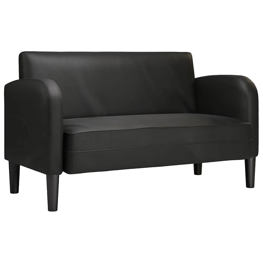 Loveseat bank 110 cm kunstleer zwart