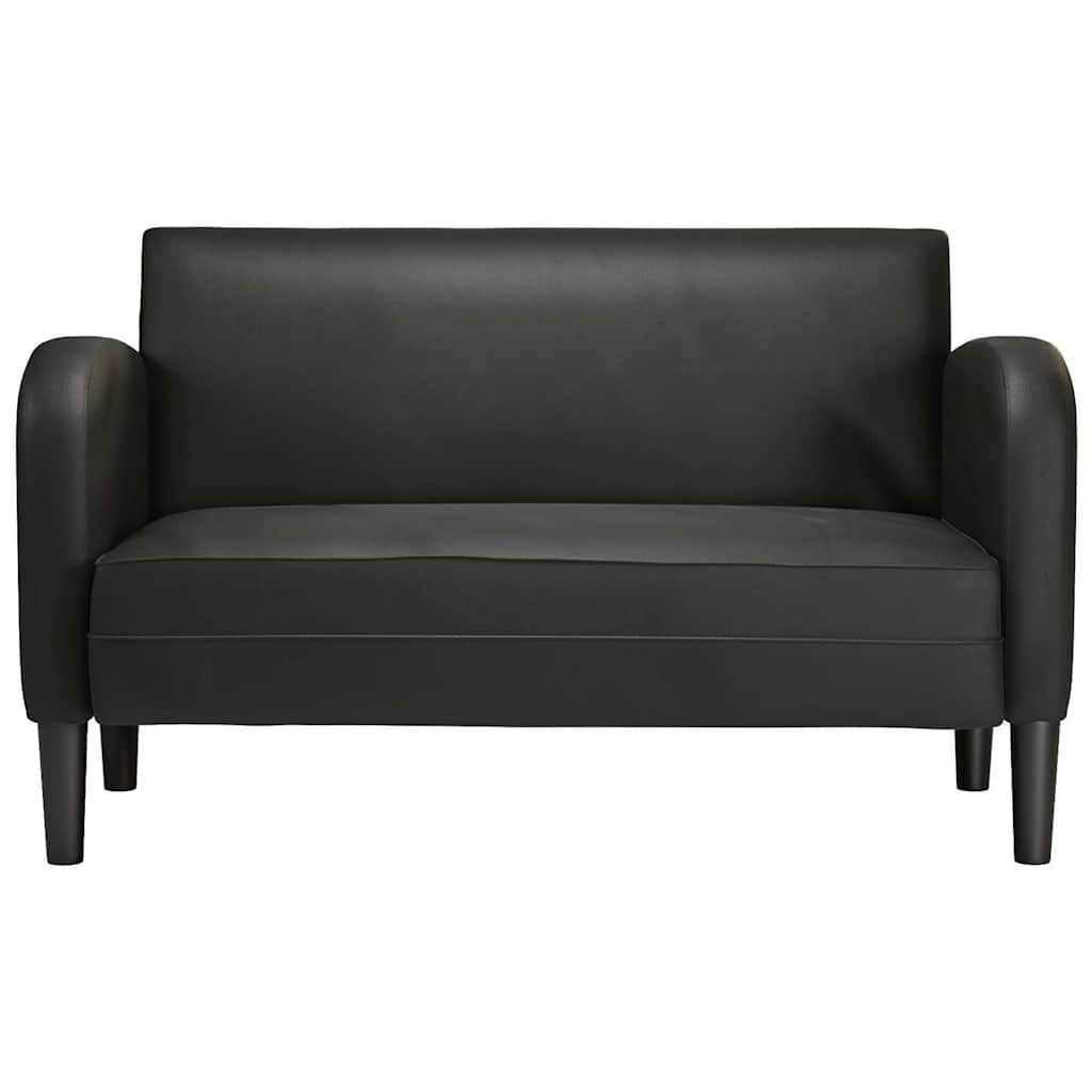 Loveseat bank 110 cm kunstleer zwart