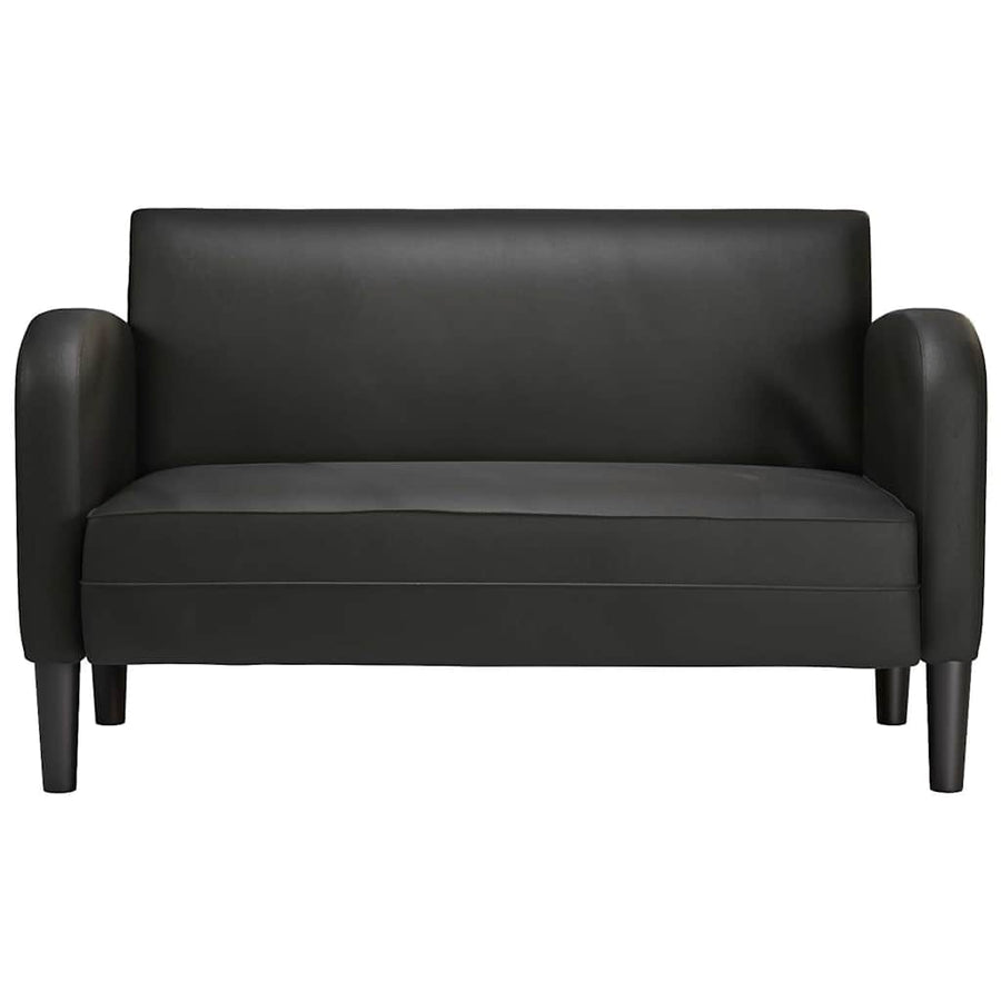 Loveseat bank 110 cm kunstleer zwart