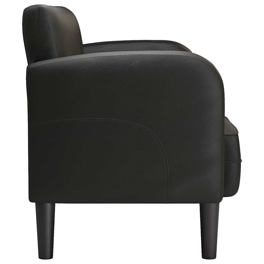 Loveseat bank 110 cm kunstleer zwart