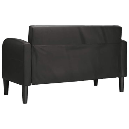 Loveseat bank 110 cm kunstleer zwart