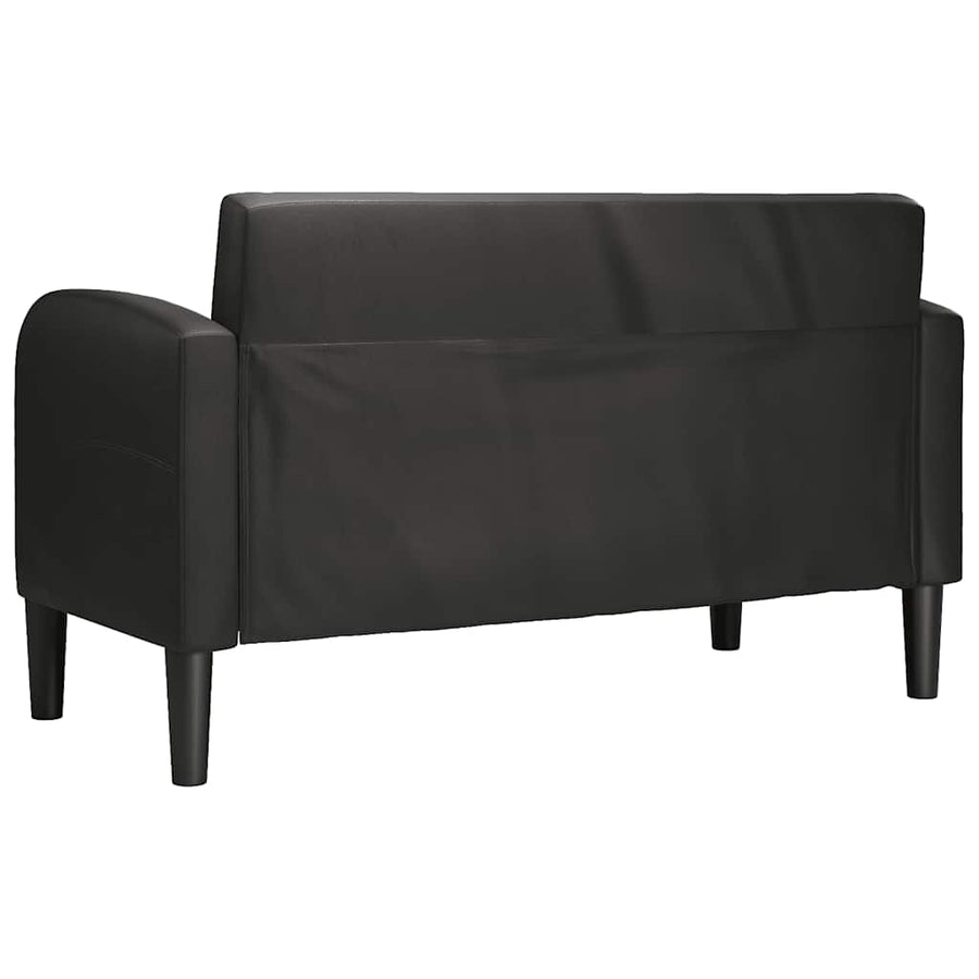 Loveseat bank 110 cm kunstleer zwart
