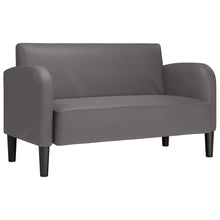 Loveseat bank 110 cm kunstleer grijs