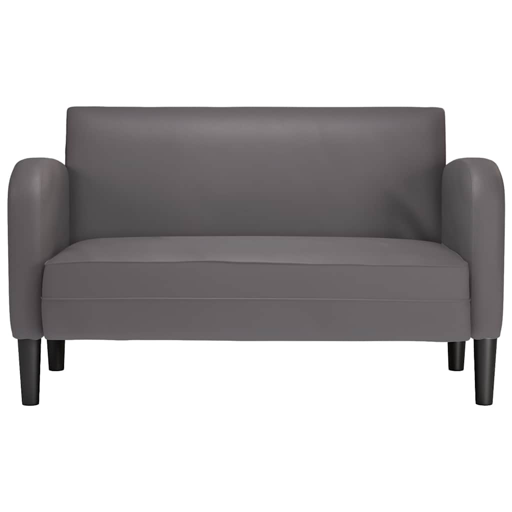 Loveseat bank 110 cm kunstleer grijs