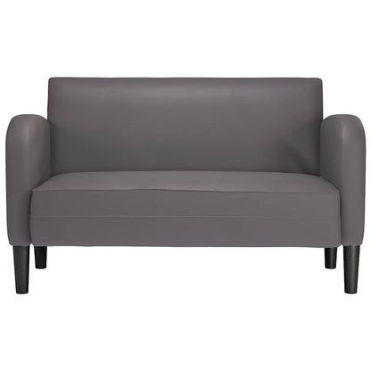 Loveseat bank 110 cm kunstleer grijs
