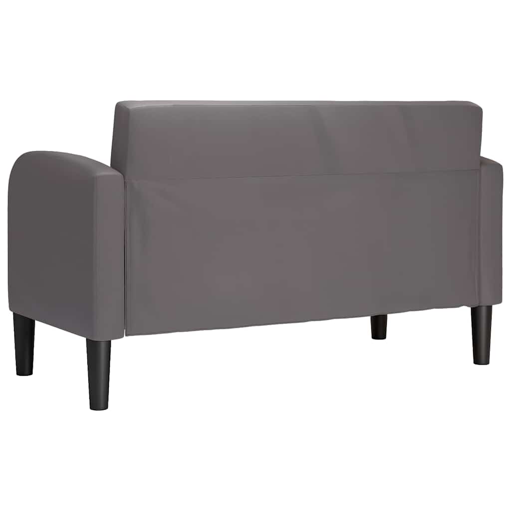 Loveseat bank 110 cm kunstleer grijs