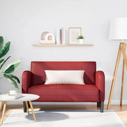 Loveseat 110 cm kunstleer wijnrood