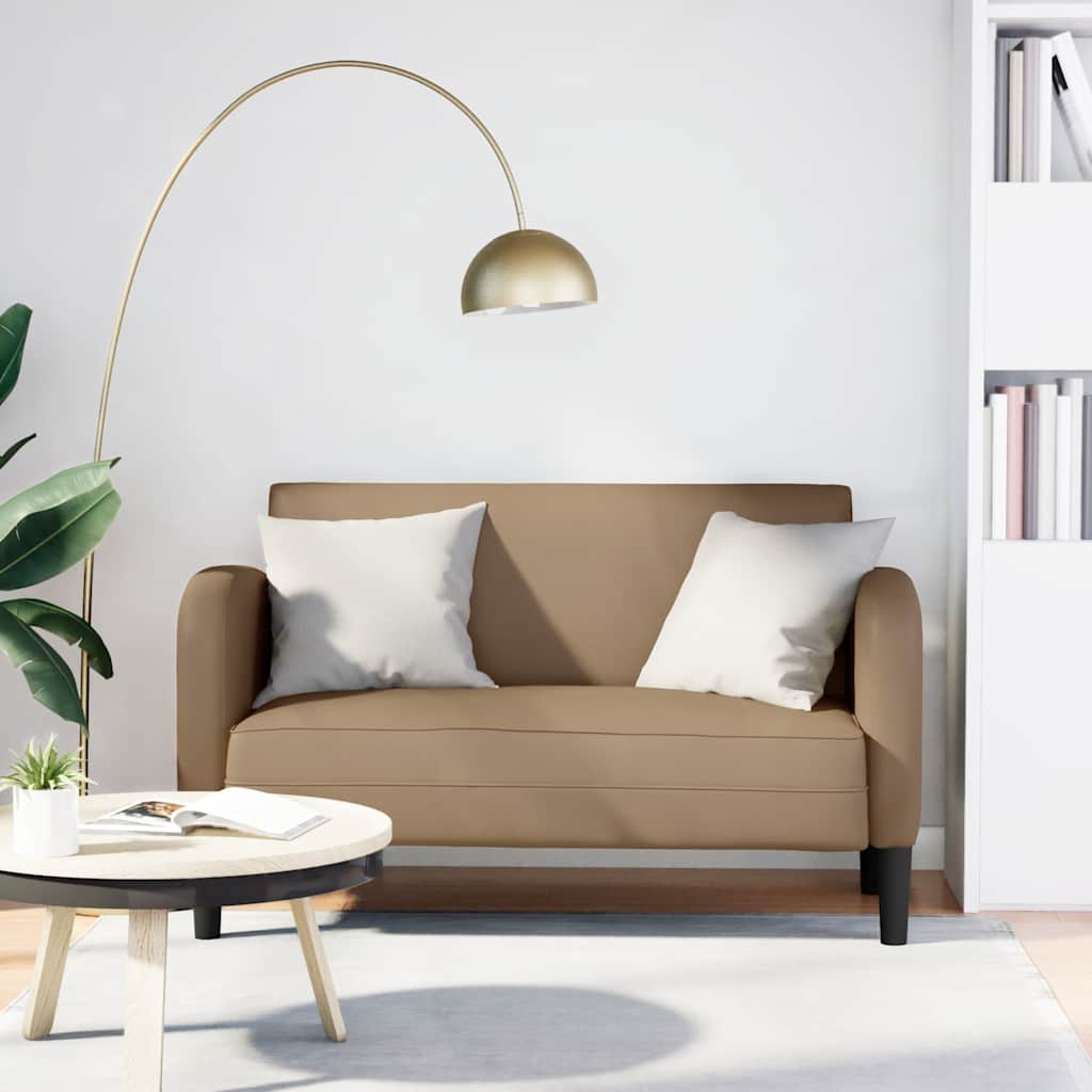 Loveseat bank cappuccino 110 cm kunstleer