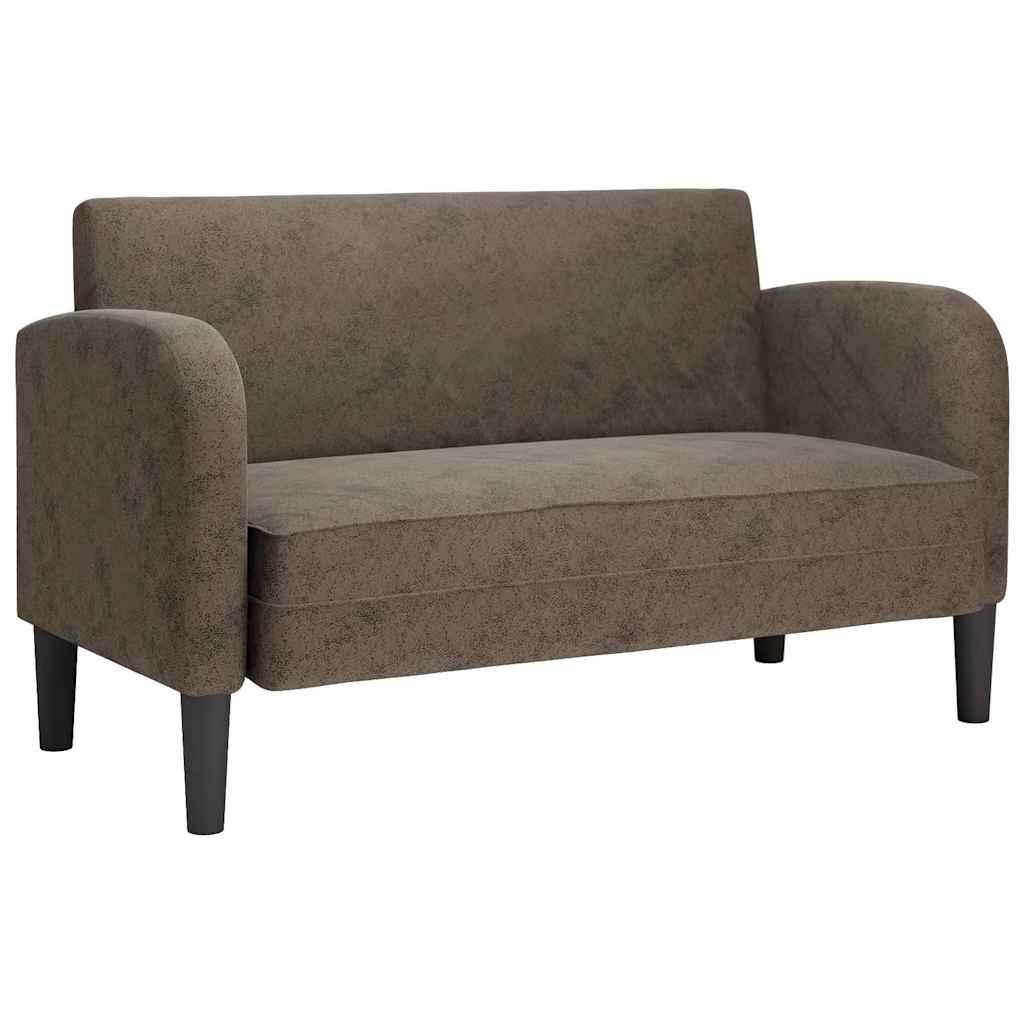 Loveseat bank 110 cm kunstleer donkergrijs