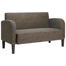 Loveseat bank 110 cm kunstleer donkergrijs