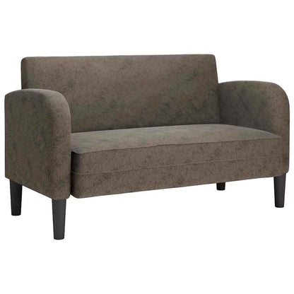 Loveseat bank 110 cm kunstleer donkergrijs