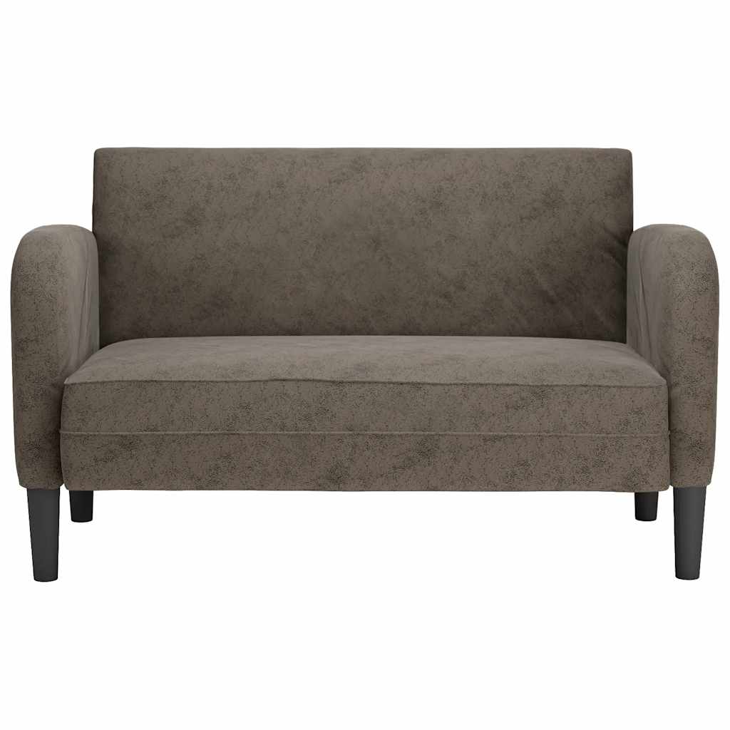 Loveseat bank 110 cm kunstleer donkergrijs