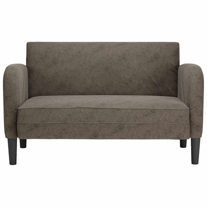 Loveseat bank 110 cm kunstleer donkergrijs