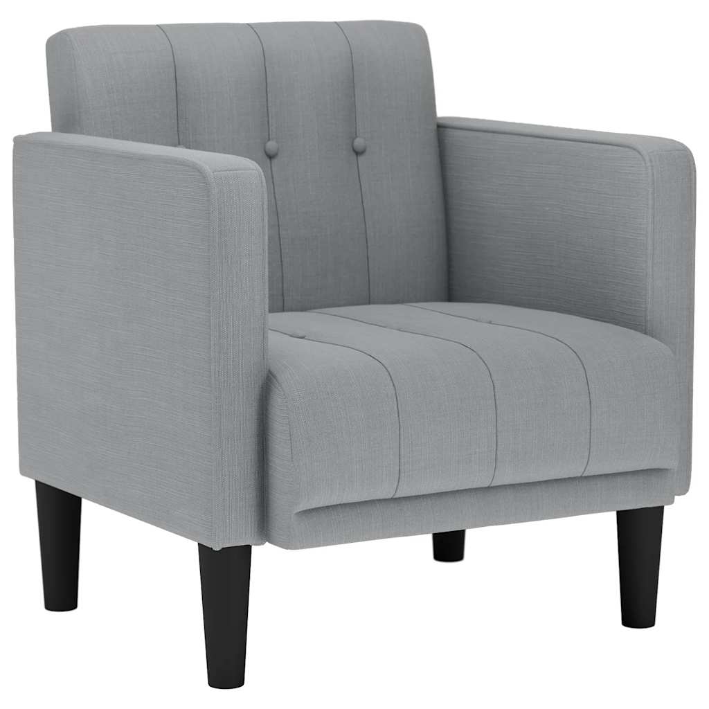 Fauteuil met armleuningen Lichtgrijs 53 cm Stof