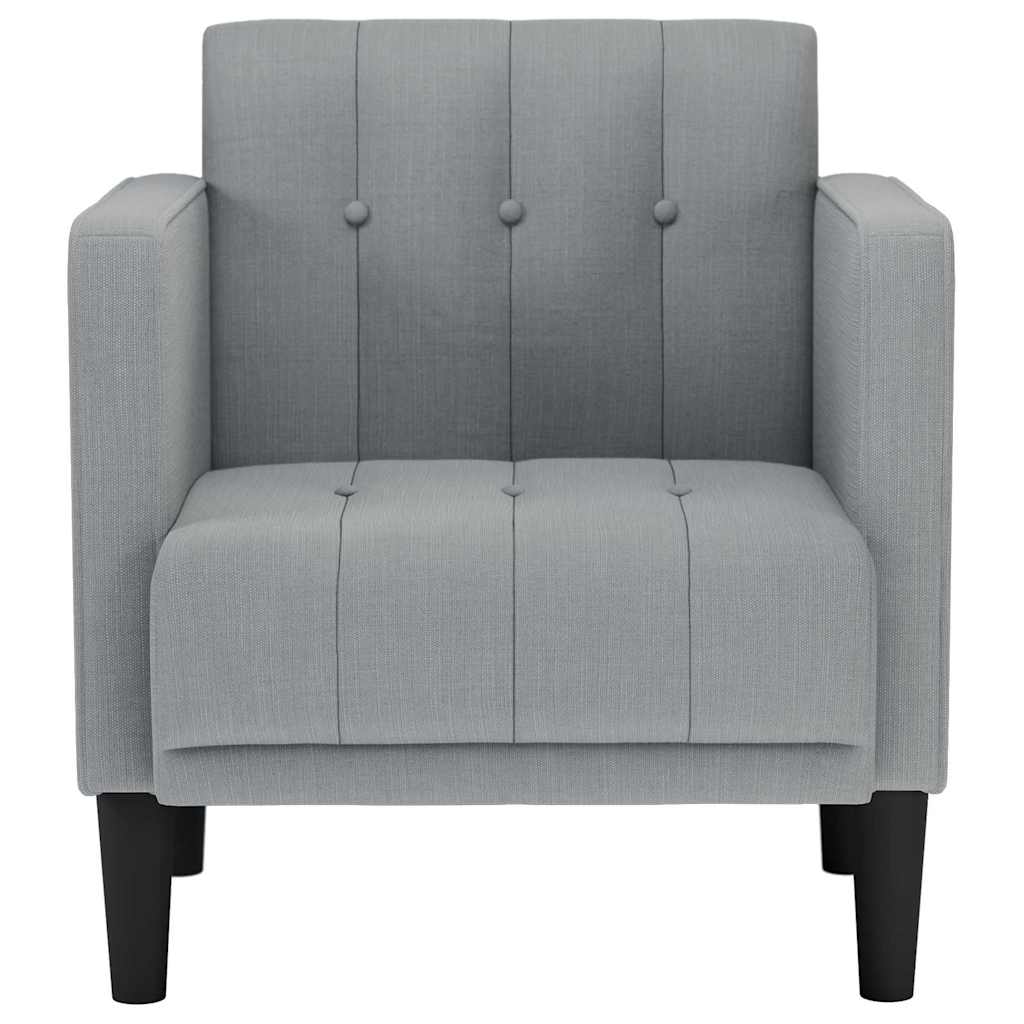 Fauteuil met armleuningen Lichtgrijs 53 cm Stof