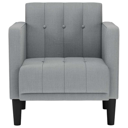 Fauteuil met armleuningen Lichtgrijs 53 cm Stof