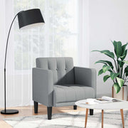 Fauteuil lichtgrijs 53 cm polyesterstof