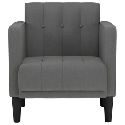 Fauteuil Met Armleuningen 53 Cm Stof Donkergrijs