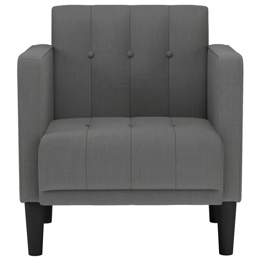 Fauteuil Met Armleuningen 53 Cm Stof Donkergrijs