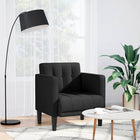 Fauteuil zwart 53 cm polyester