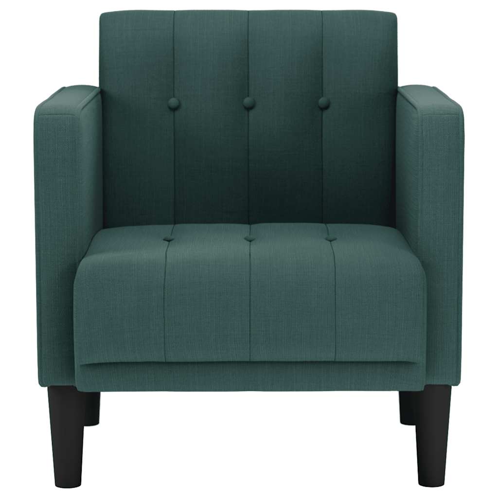 Fauteuil met armleuningen Donkergroen 53 cm Stof