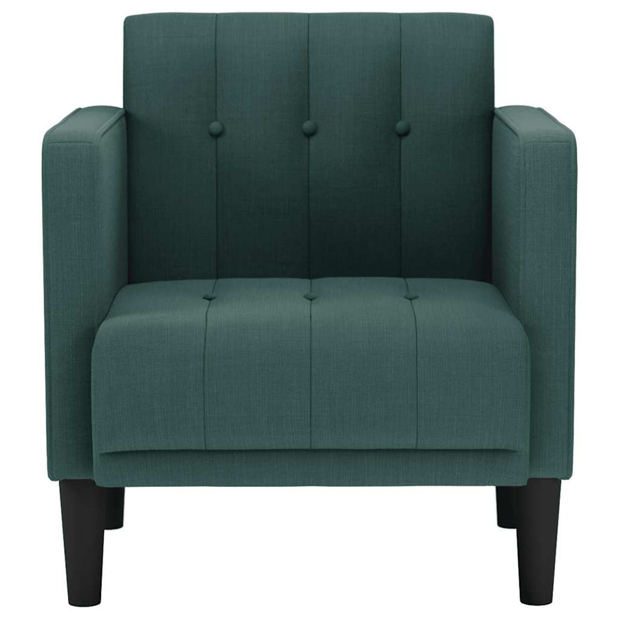 Fauteuil met armleuningen Donkergroen 53 cm Stof