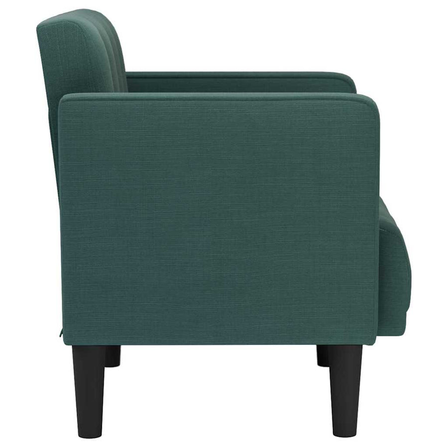 Fauteuil met armleuningen Donkergroen 53 cm Stof