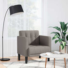 Fauteuil taupe 53 cm polyesterstof