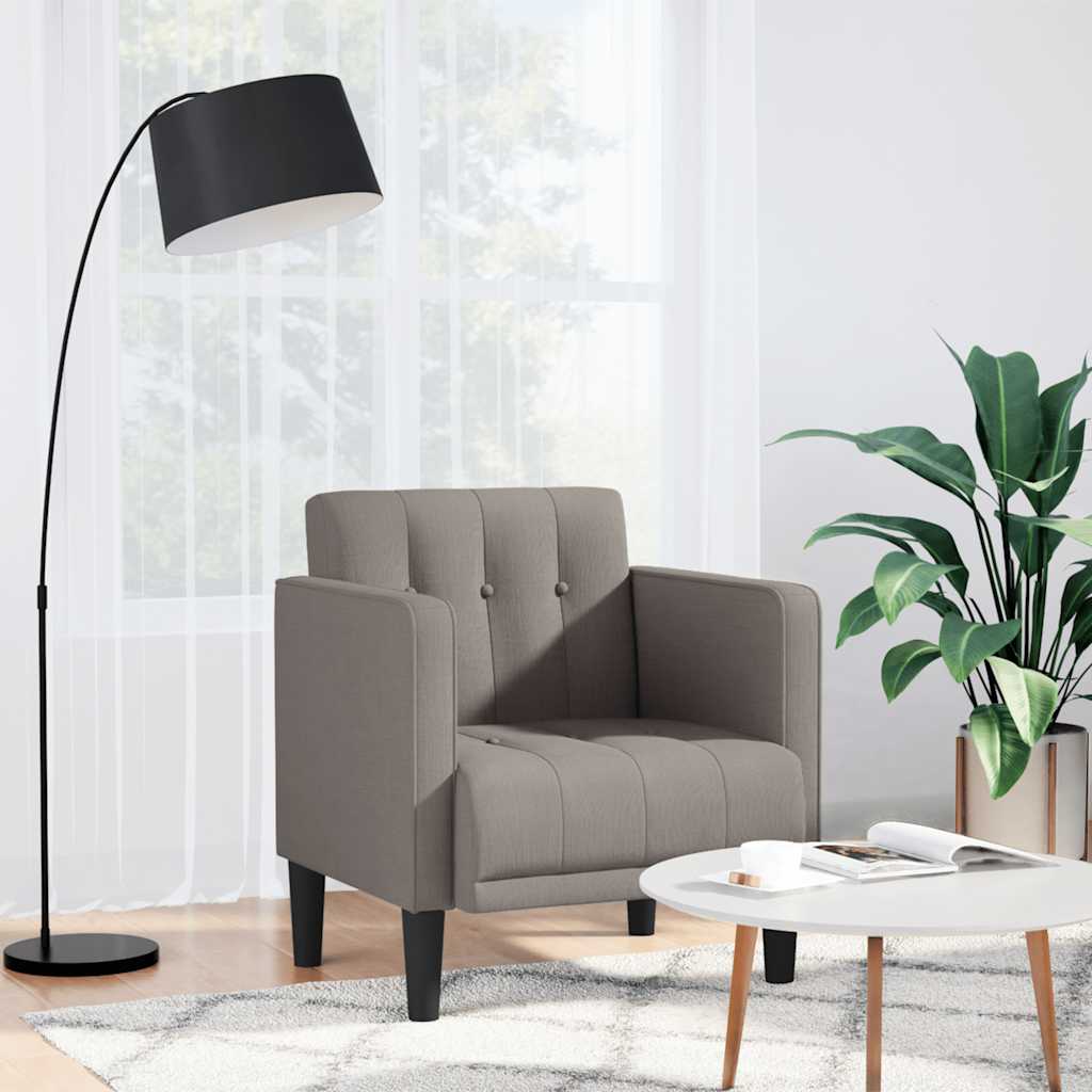 Fauteuil met armleuningen Taupe 53 cm Stof