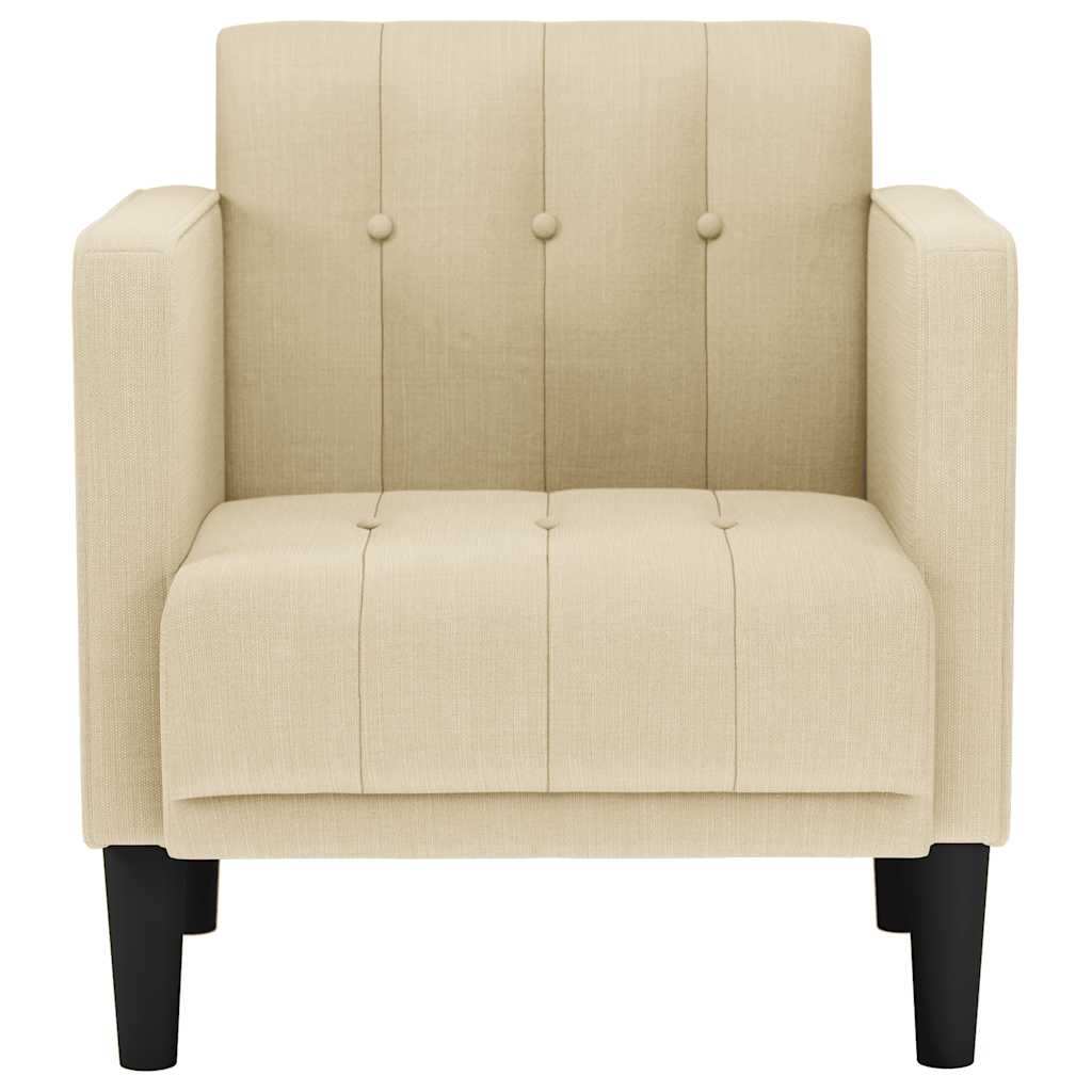 Fauteuil met armleuningen Crème 53 cm Stof