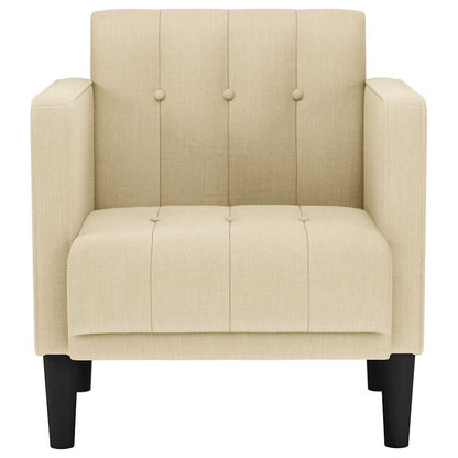 Fauteuil met armleuningen Crème 53 cm Stof