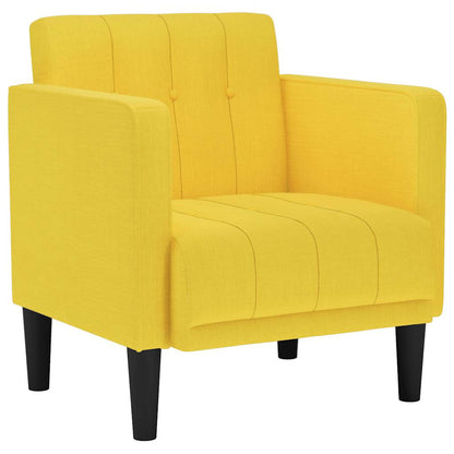 Fauteuil met armleuningen Lichtgeel 53 cm Stof