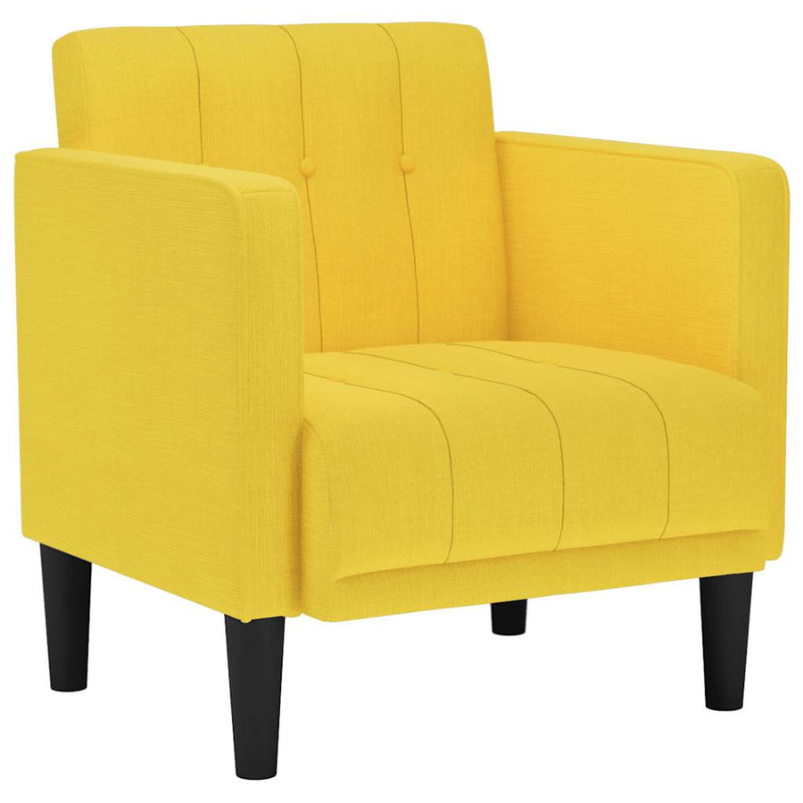 Fauteuil met armleuningen Lichtgeel 53 cm Stof