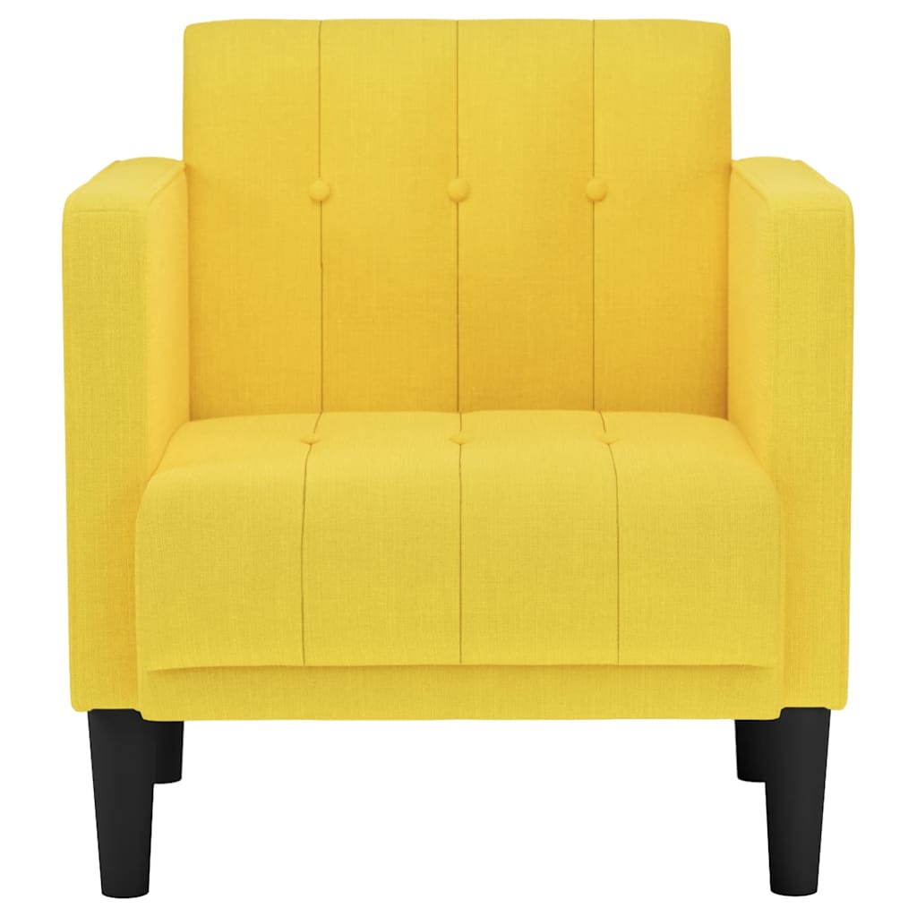 Fauteuil met armleuningen Lichtgeel 53 cm Stof