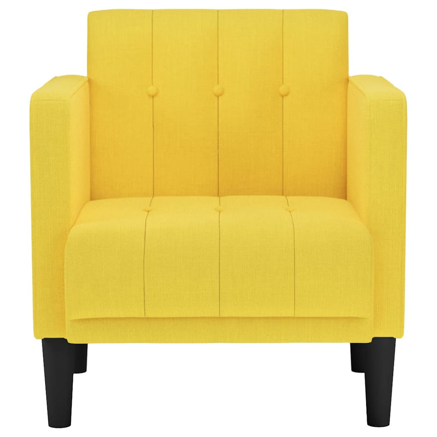 Fauteuil met armleuningen Lichtgeel 53 cm Stof