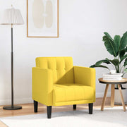 Fauteuil lichtgeel 53 cm stof