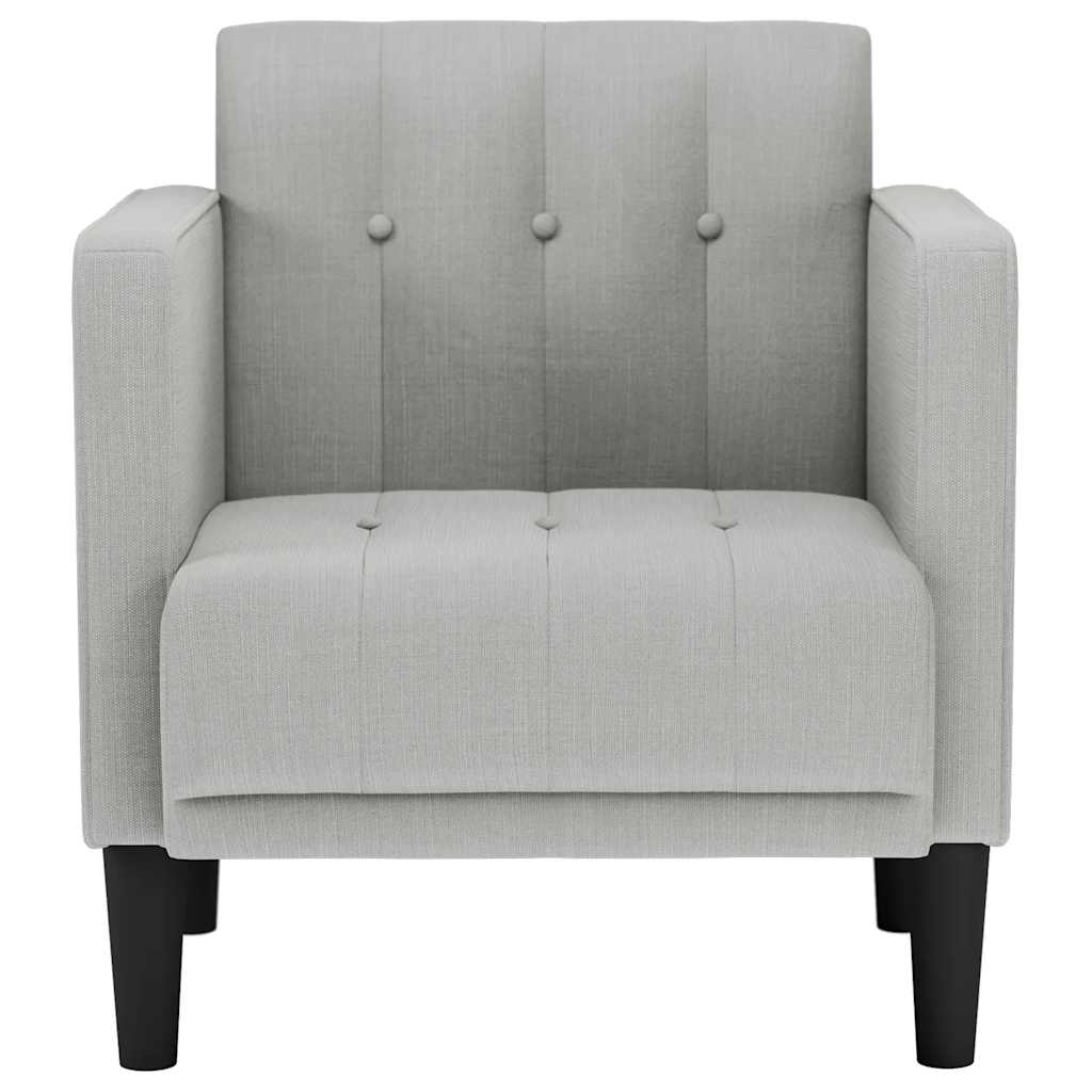 Fauteuil met armleuningen Wolkengrijs 53 cm Stof