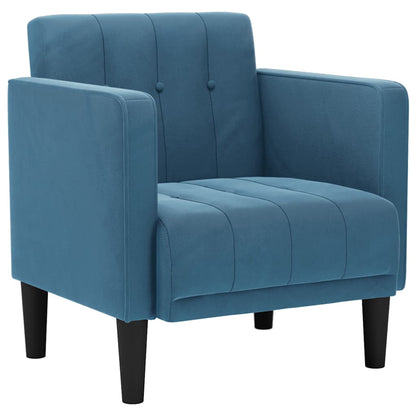 Fauteuil met armleuningen Blauw 53 cm Fluweel