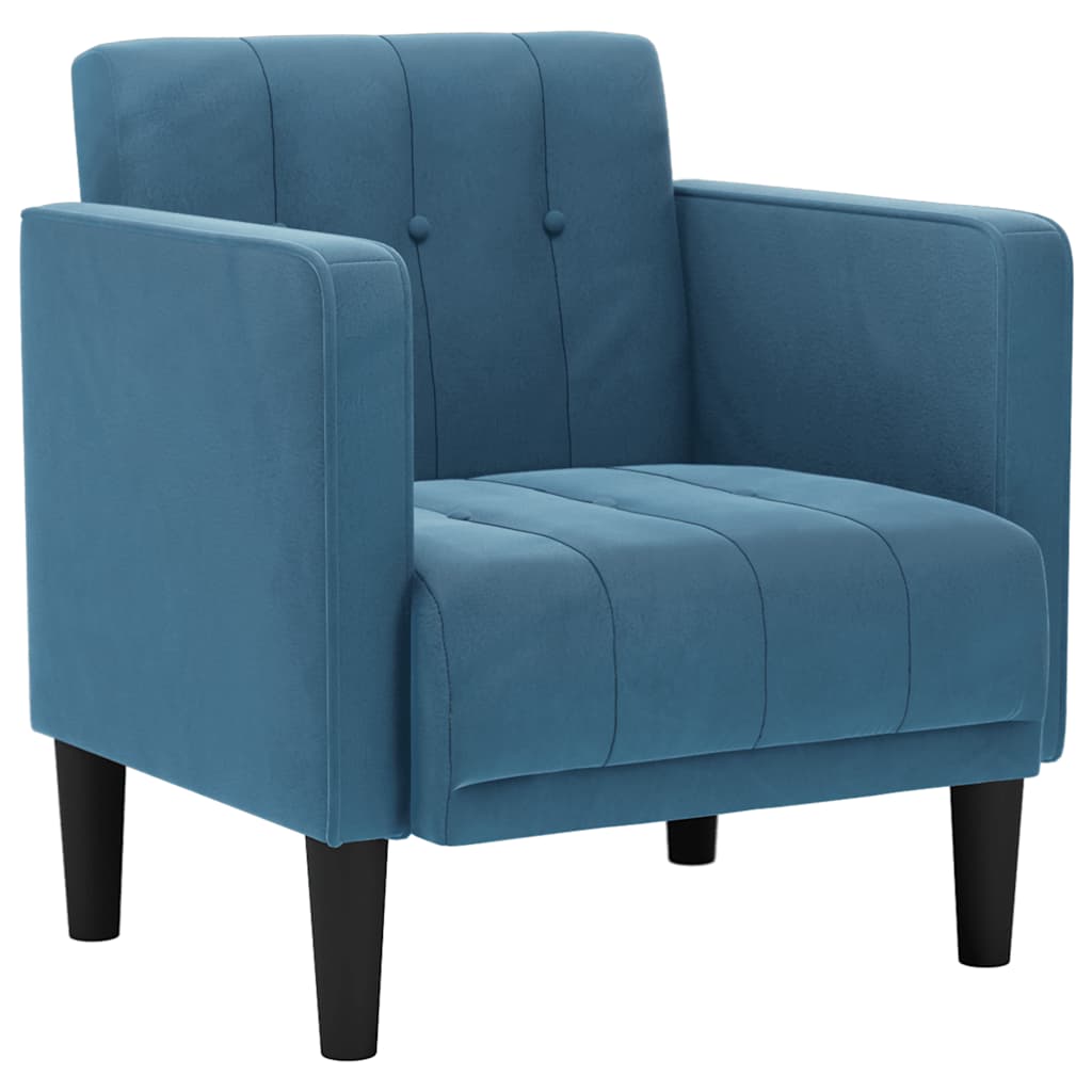 Fauteuil met armleuningen Blauw 53 cm Fluweel