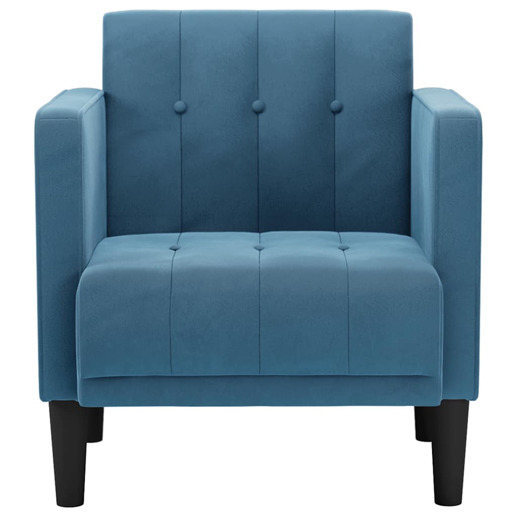 Fauteuil met armleuningen Blauw 53 cm Fluweel