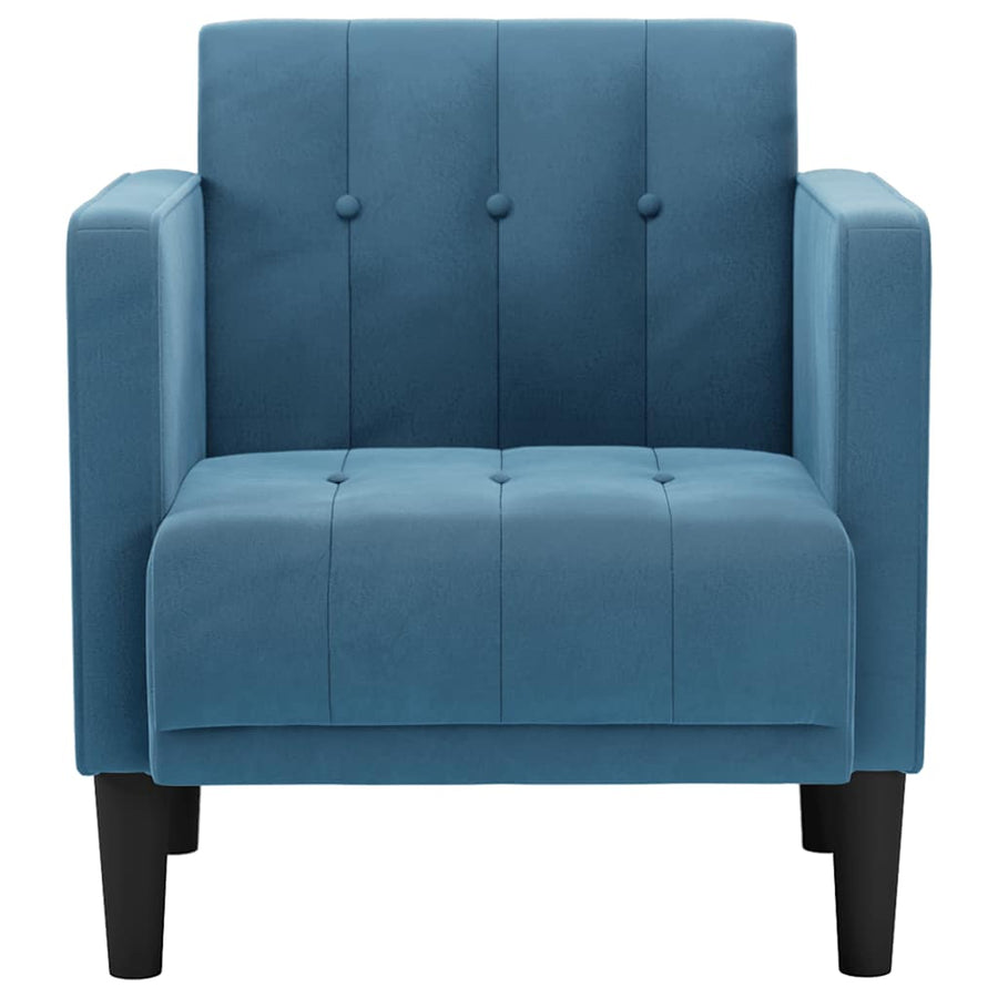 Fauteuil met armleuningen Blauw 53 cm Fluweel