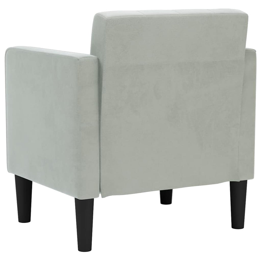 Fauteuil met armleuningen Lichtgrijs 53 cm Fluweel