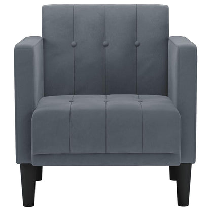 Fauteuil met armleuningen Donkergrijs 53 cm Fluweel